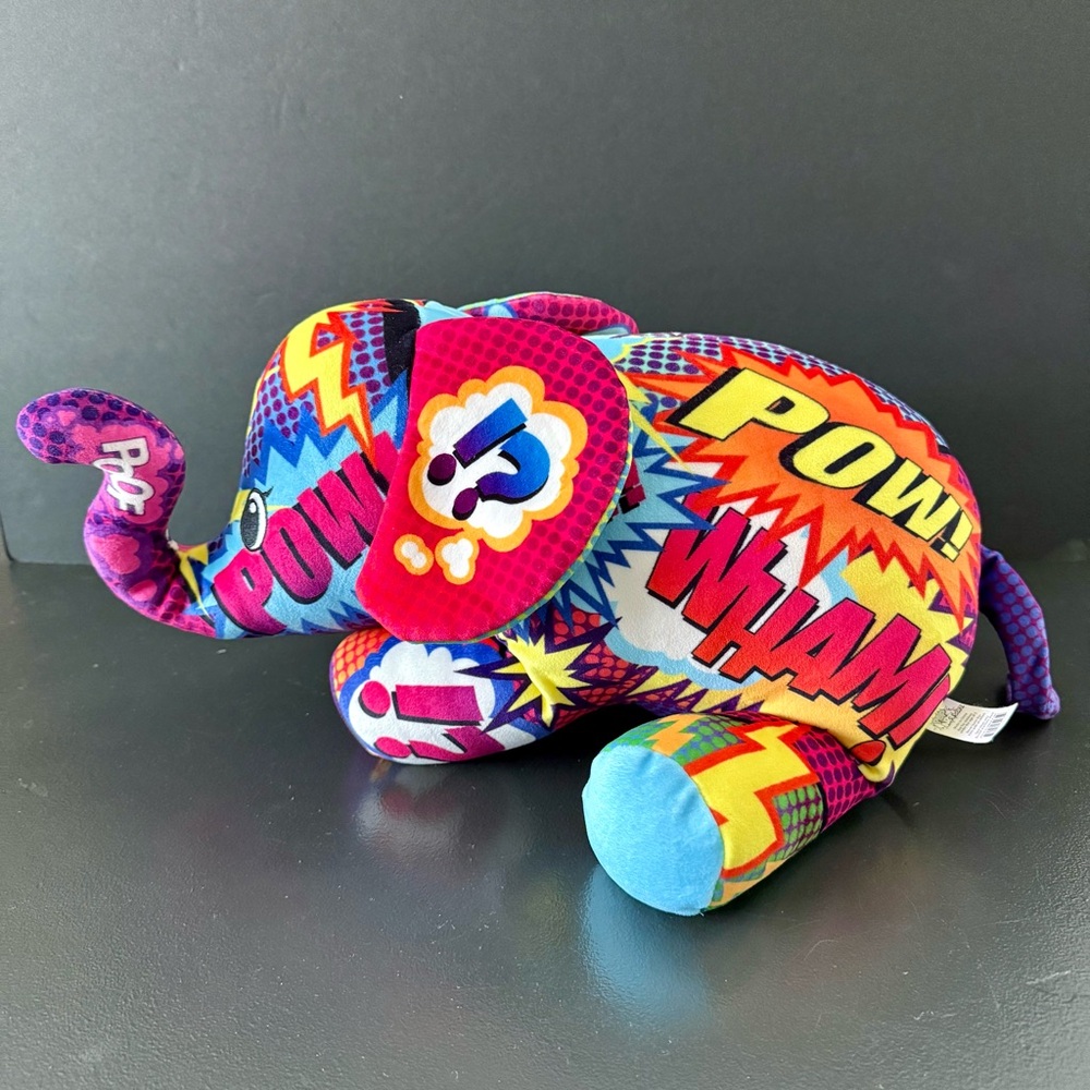 2023 Pop Art Soft *WHAM* Comic Book Elephant Plush 16" Weighted Stuffed Animal